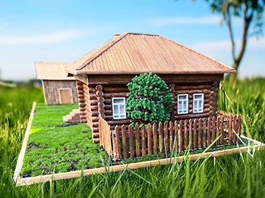 Бревенчатый дом с дворовыми постройками фото 4